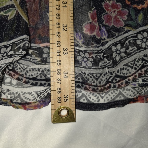 Maeve Anthropologie Babydoll Dress Womens S Forest Fairy Sheer Romatic V Neck - Picture 11 of 11